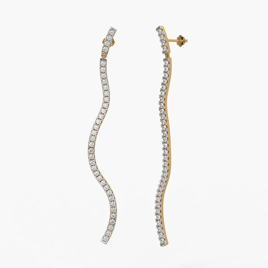 S-Curve Linear Drop Earrings