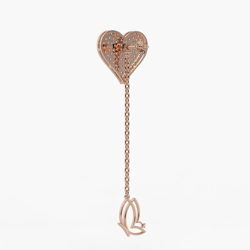 Heart Blossom Dangle Earrings