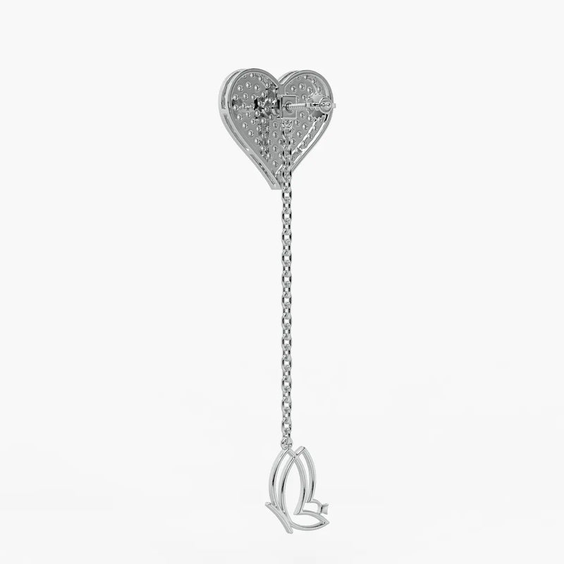 Heart Blossom Dangle Earrings