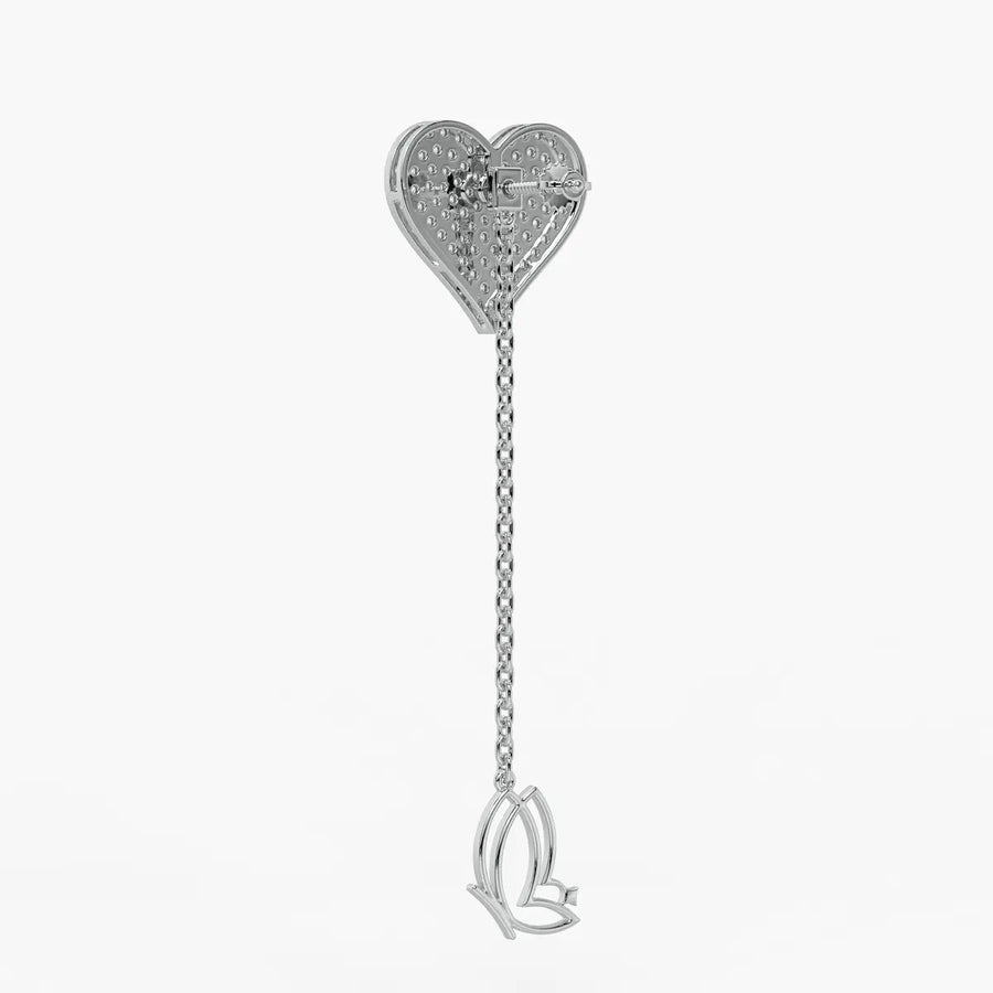 Heart Blossom Dangle Earrings