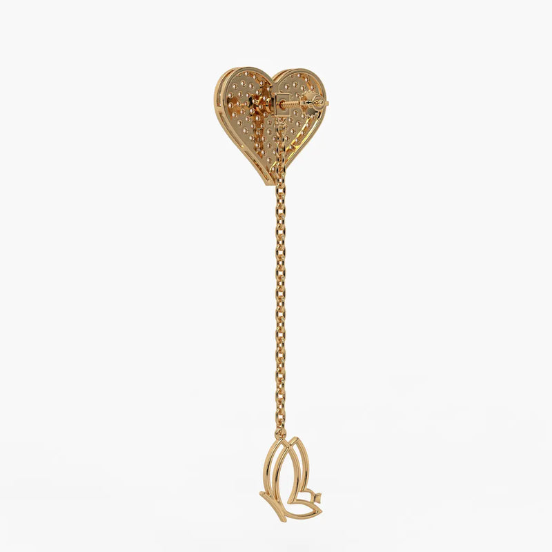 Heart Blossom Dangle Earrings