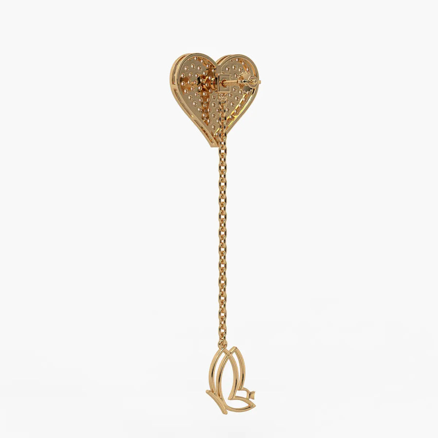 Heart Blossom Dangle Earrings