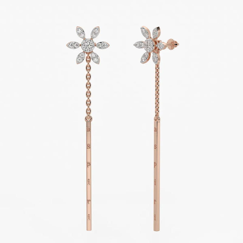 Daisy Chain Bar Drop Earrings