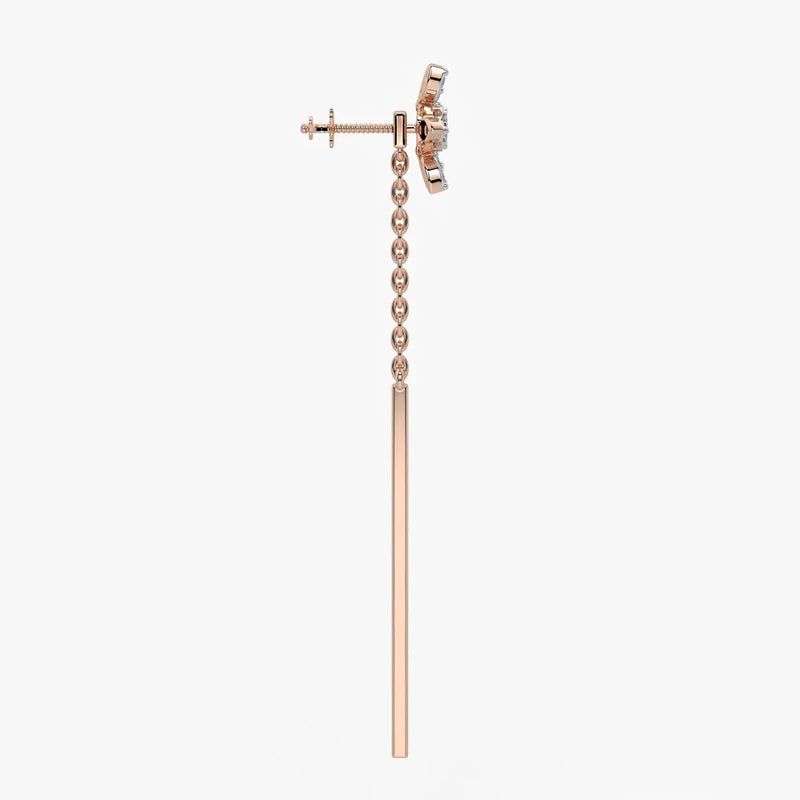 Daisy Chain Bar Drop Earrings