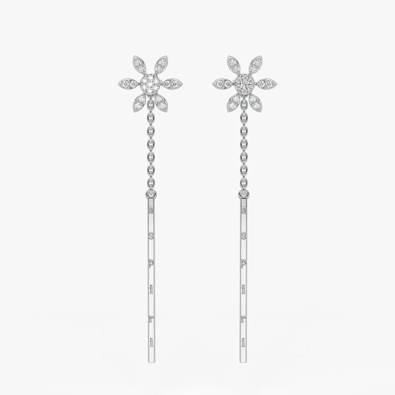 Daisy Chain Bar Drop Earrings