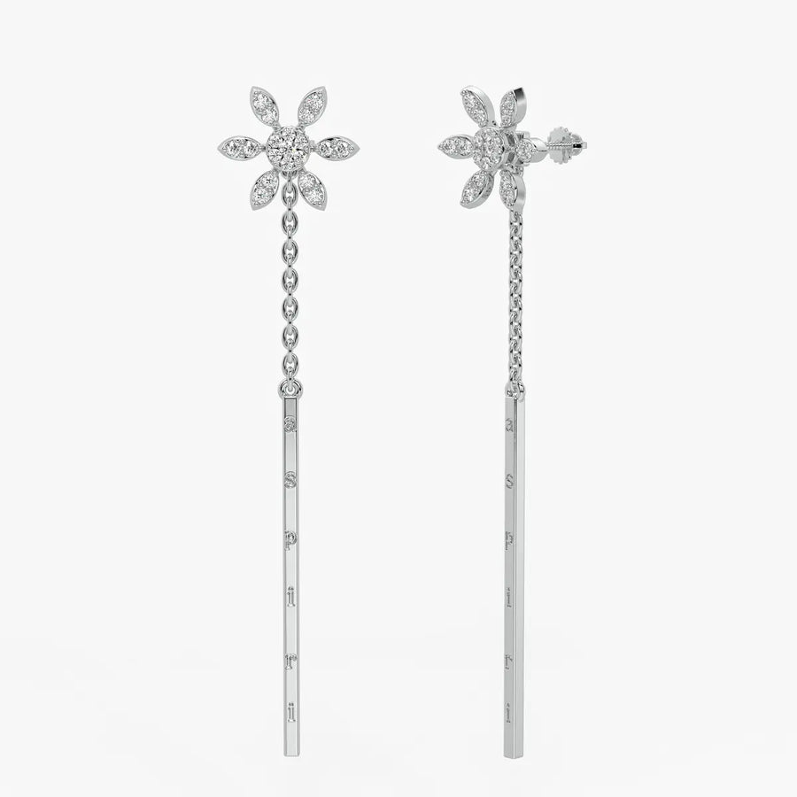 Daisy Chain Bar Drop Earrings