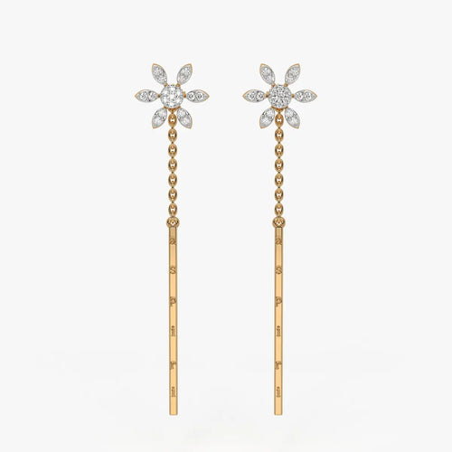 Daisy Chain Bar Drop Earrings