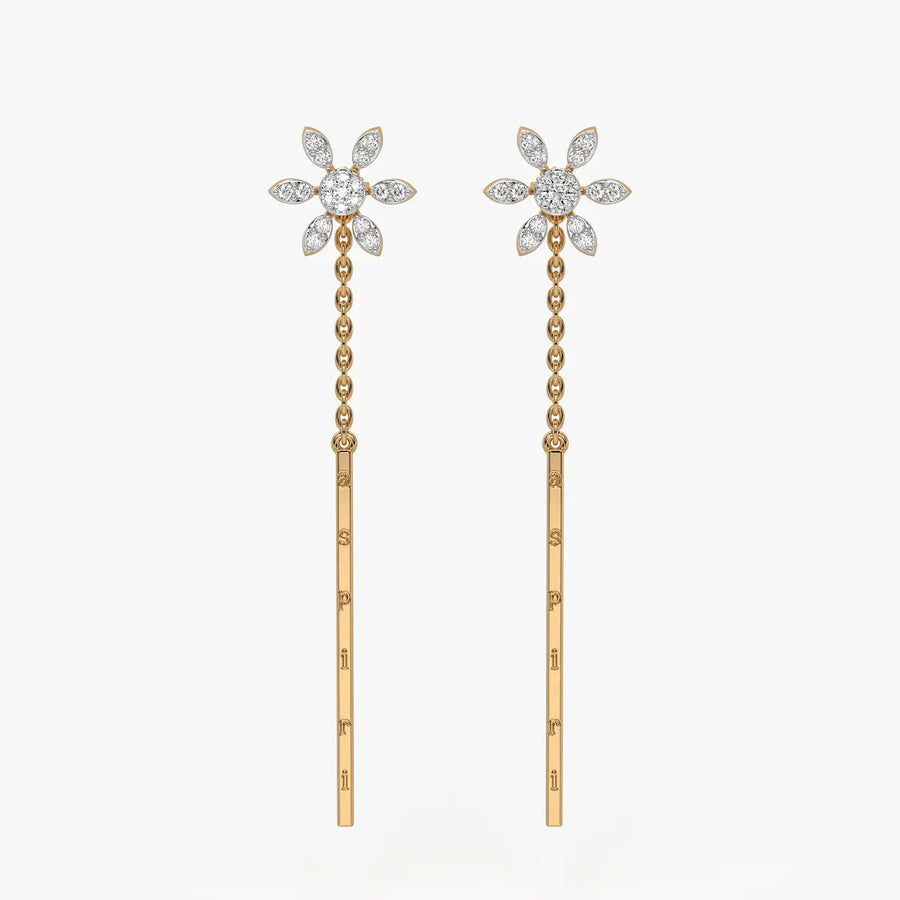 Daisy Chain Bar Drop Earrings