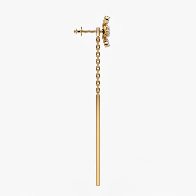 Daisy Chain Bar Drop Earrings