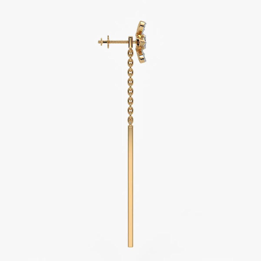 Daisy Chain Bar Drop Earrings
