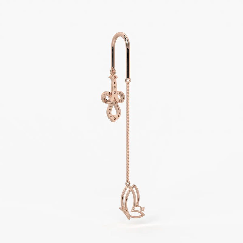 Infinity Loop Butterfly Threader Earrings