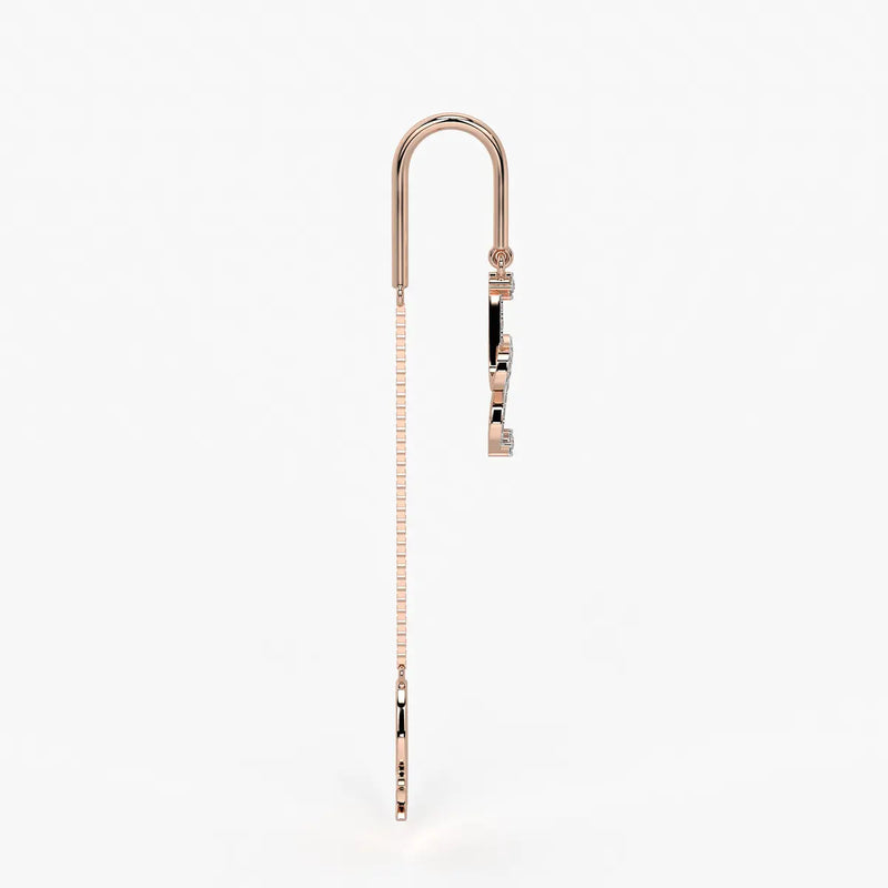 Infinity Loop Butterfly Threader Earrings