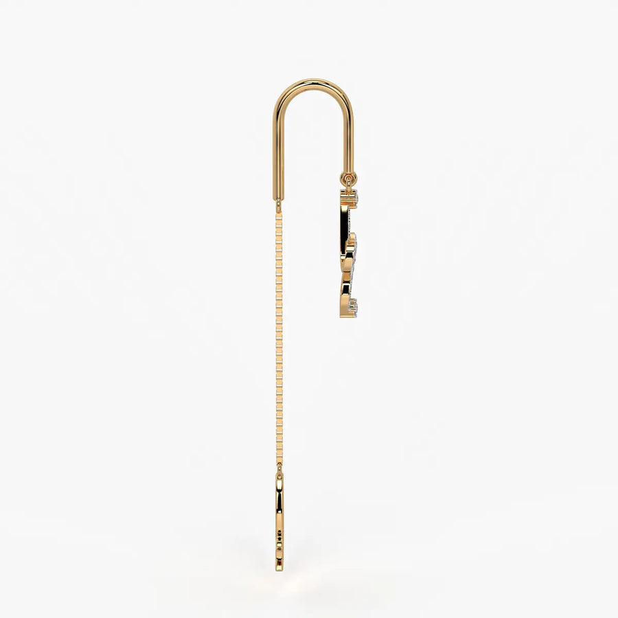 Infinity Loop Butterfly Threader Earrings