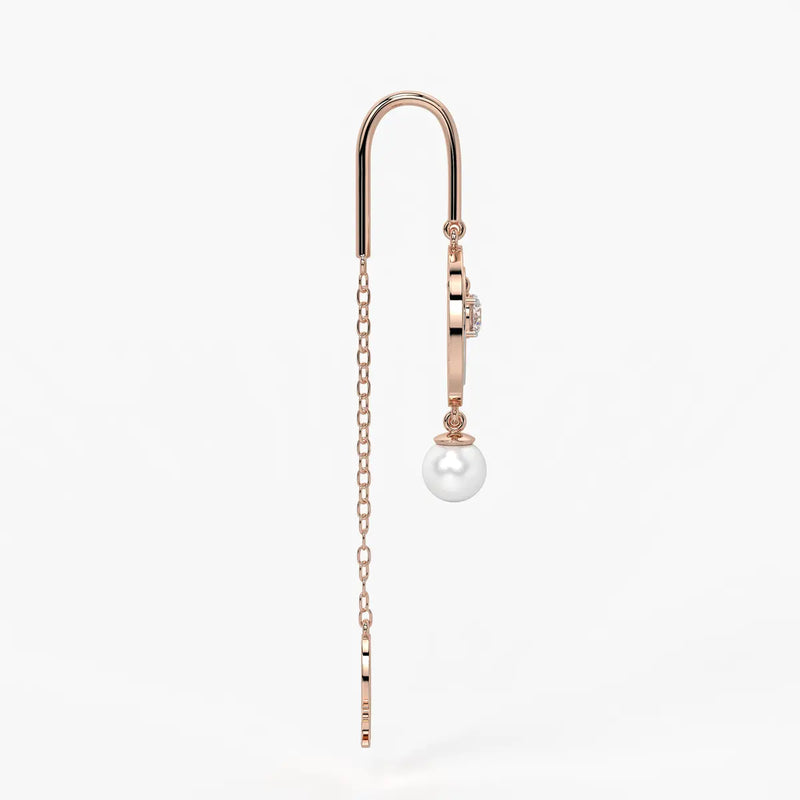 Halo Drop Butterfly Threader Earrings