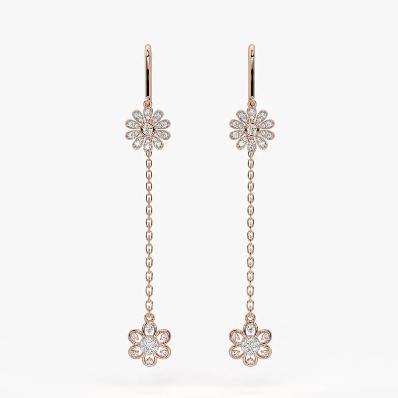 Daisy Blossom Lineal Earrings