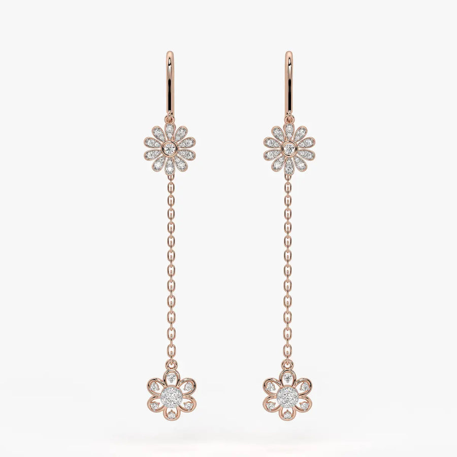Daisy Blossom Lineal Earrings