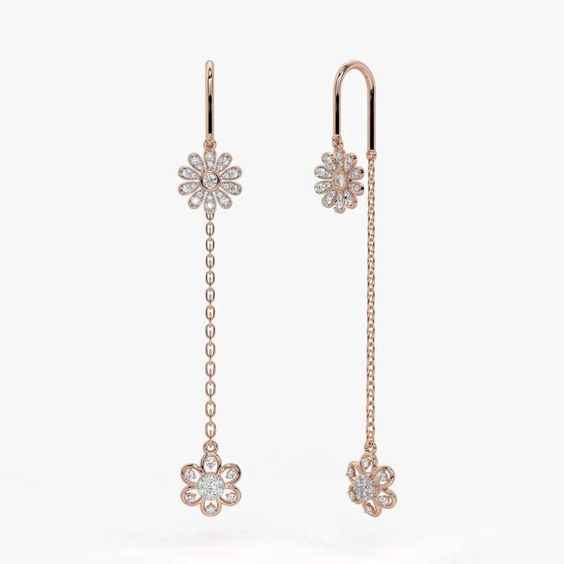 Daisy Blossom Lineal Earrings