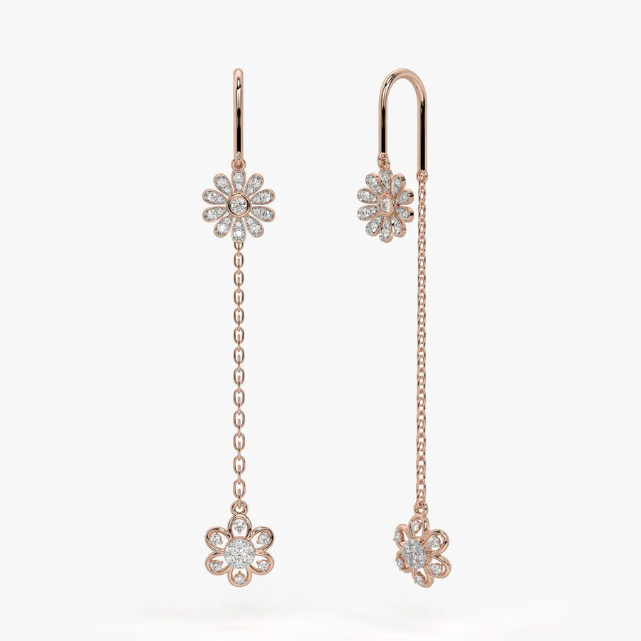Daisy Blossom Lineal Earrings