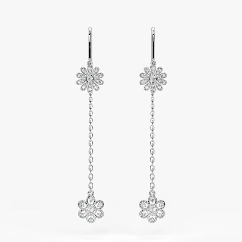 Daisy Blossom Lineal Earrings
