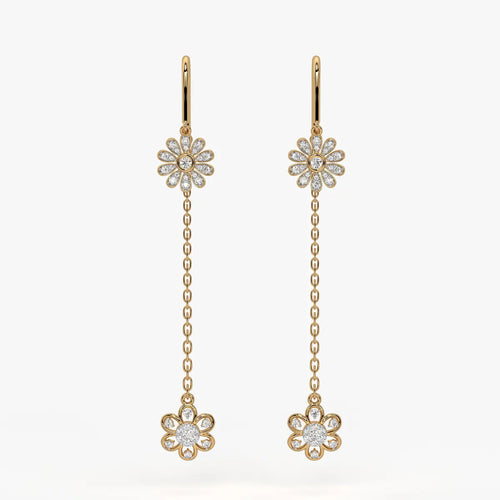 Daisy Blossom Lineal Earrings