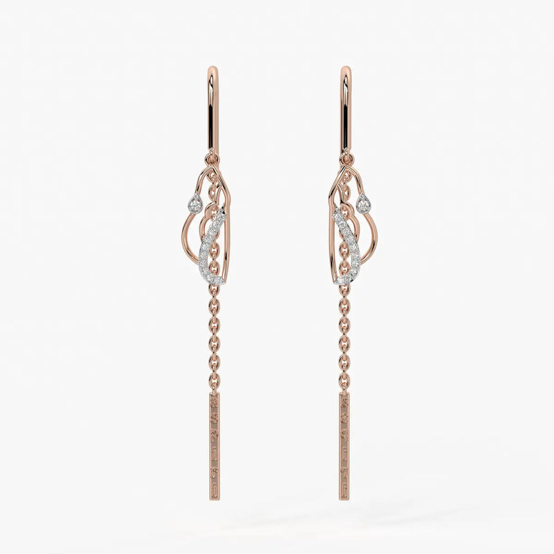 Twisted Heart Drop Earrings