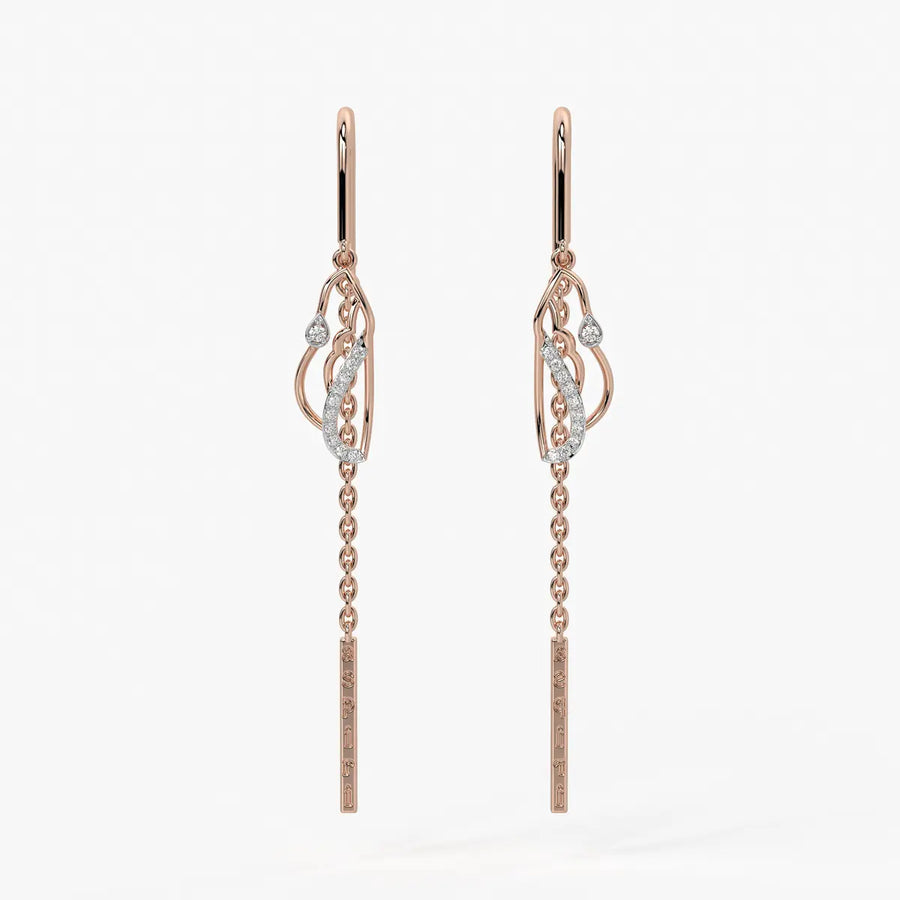 Twisted Heart Drop Earrings