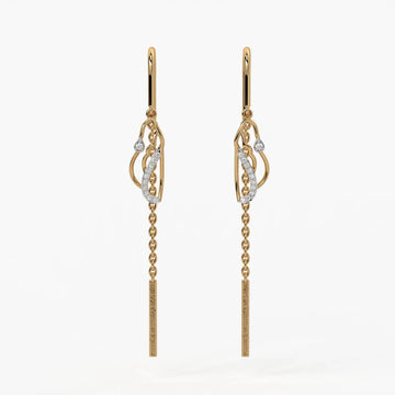 Twisted Heart Drop Earrings