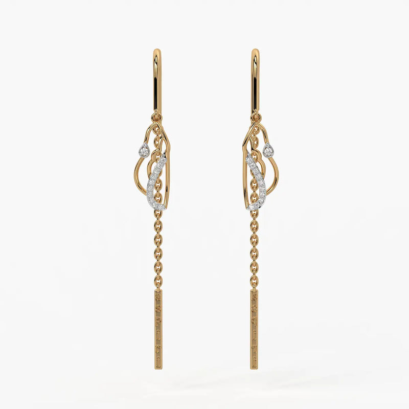 Twisted Heart Drop Earrings