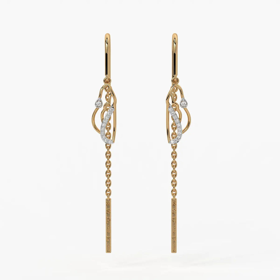 Twisted Heart Drop Earrings