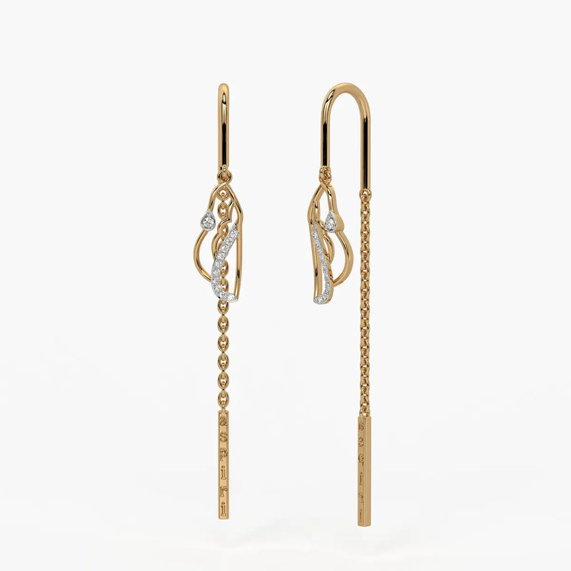 Twisted Heart Drop Earrings