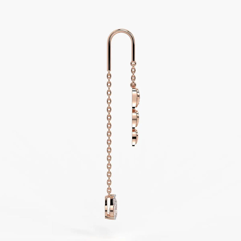 Regal Tulip & Gemstone Tassel Earrings