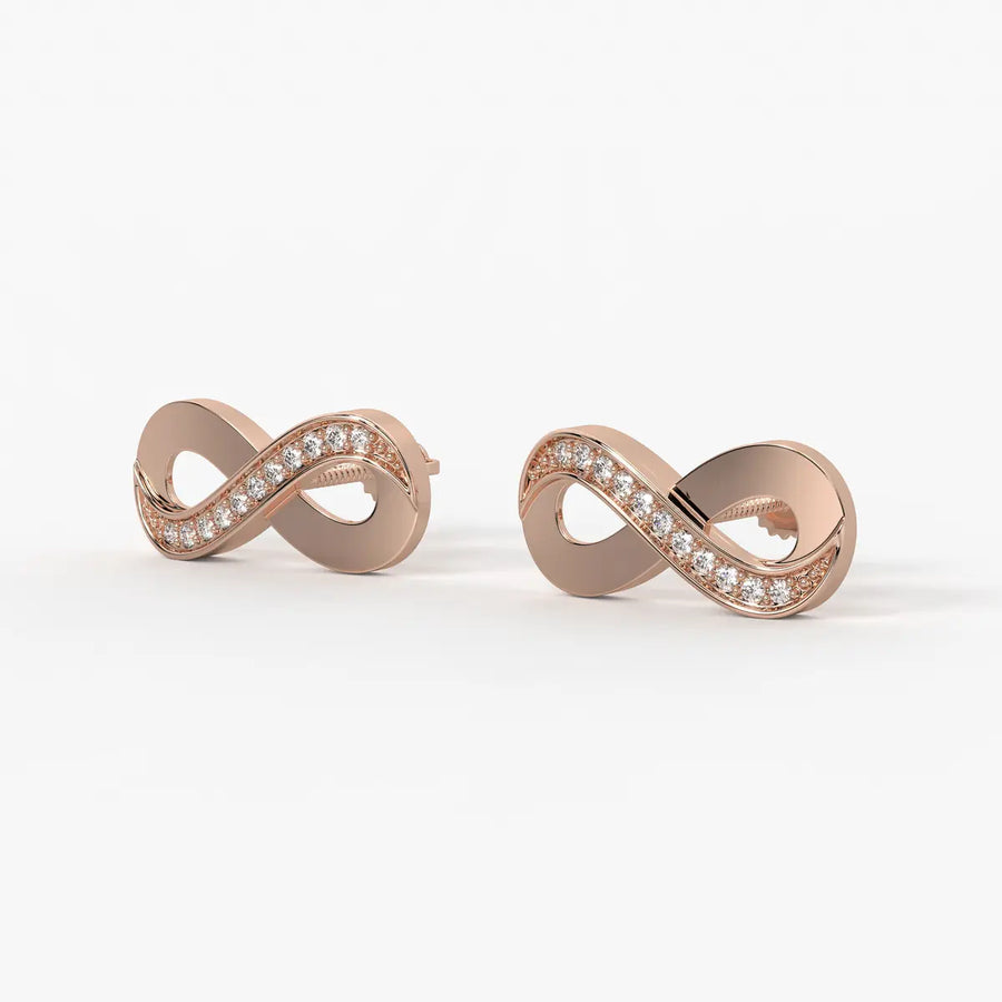 Infinity Curve Stud Earrings