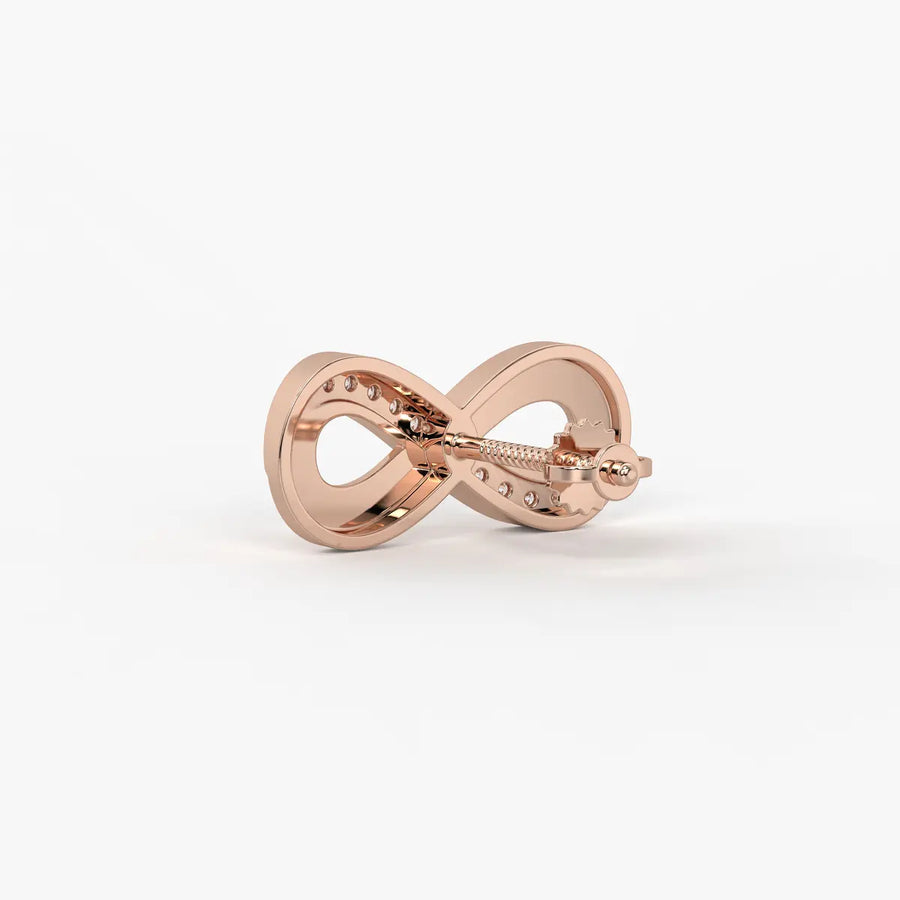 Infinity Curve Stud Earrings