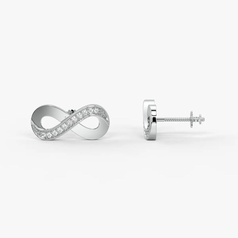 Infinity Curve Stud Earrings
