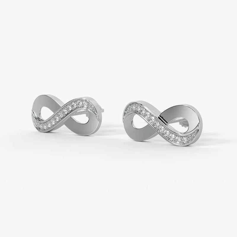 Infinity Curve Stud Earrings