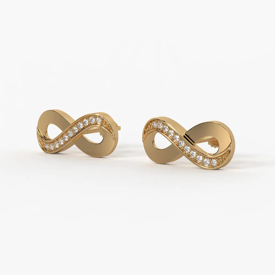 Infinity Curve Stud Earrings