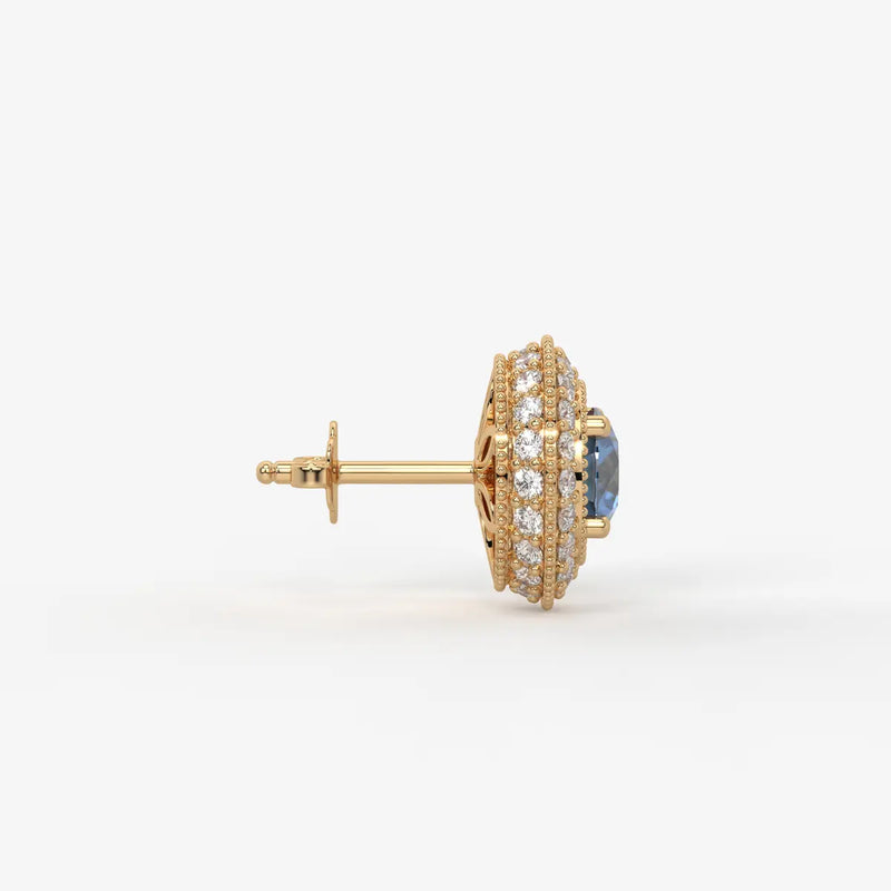 Celestara Halo Stud Earrings