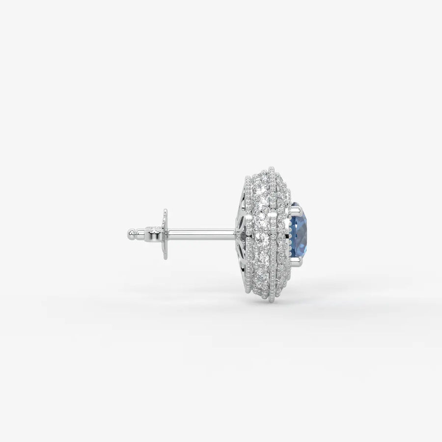 Celestara Halo Stud Earrings