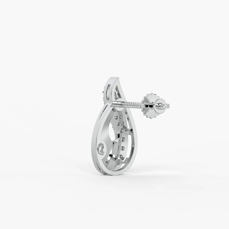 Two-Tone Textured Teardrop Studs