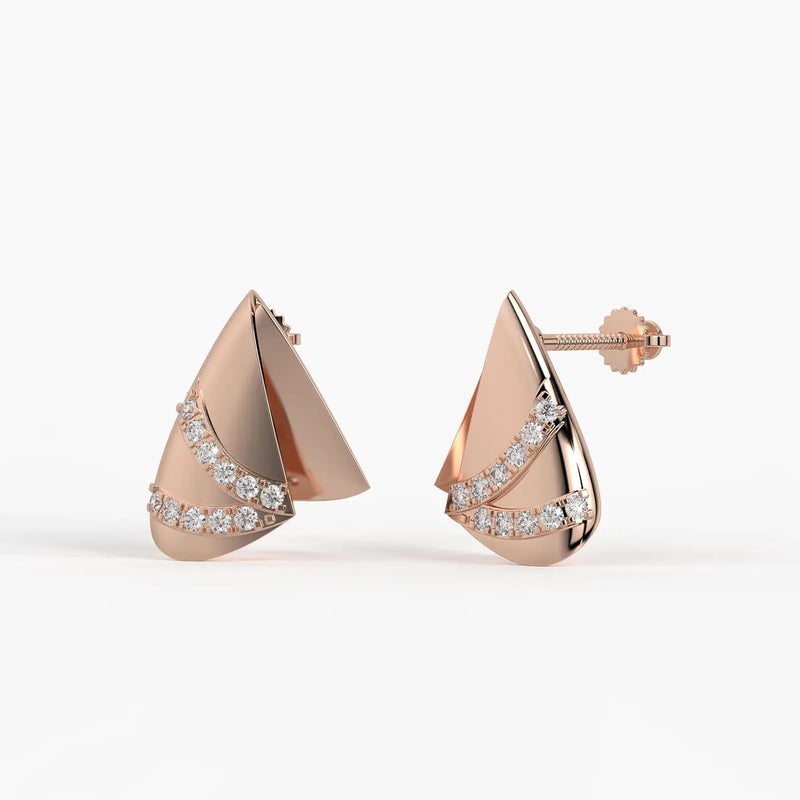 Vogue Wave Studs Earrings