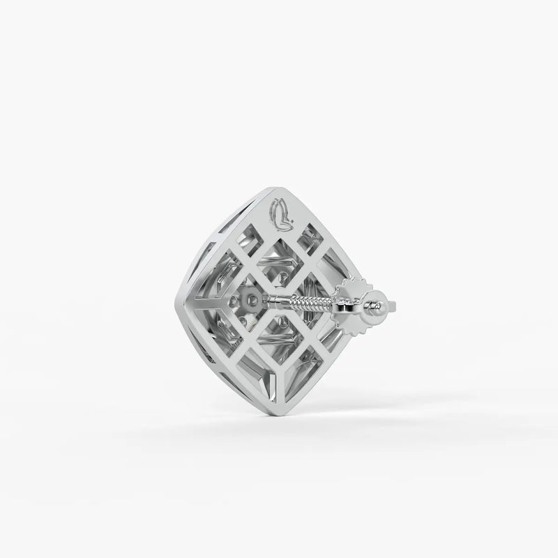 Square Cluster Stud Earrings