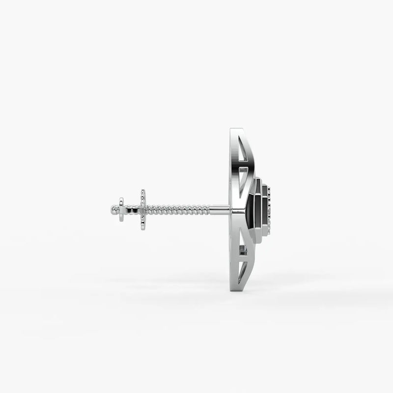 Square Cluster Stud Earrings