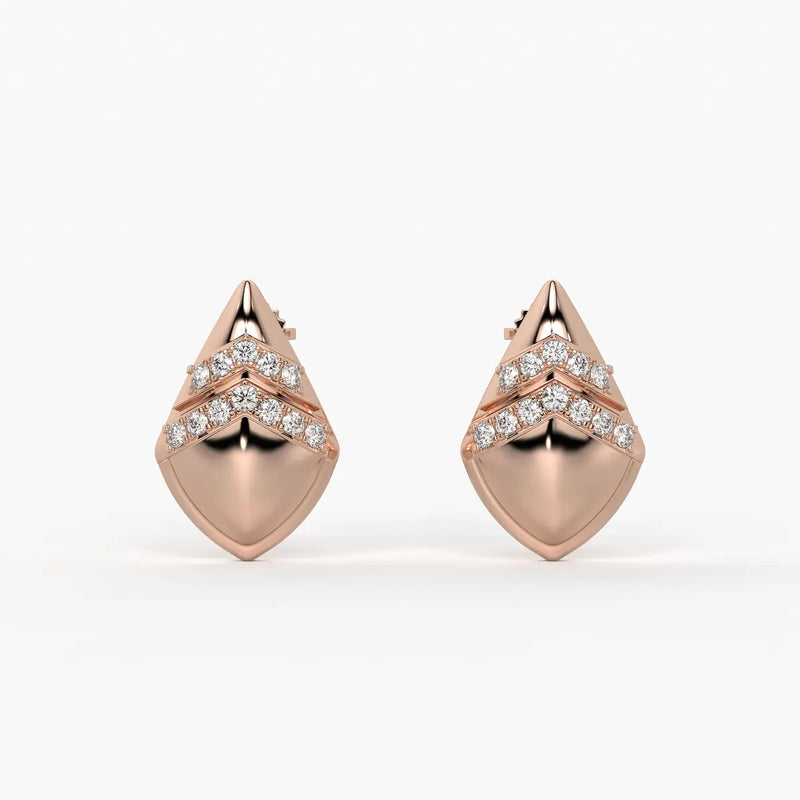 Chevron Spark Studs Earrings