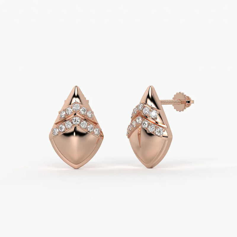 Chevron Spark Studs Earrings