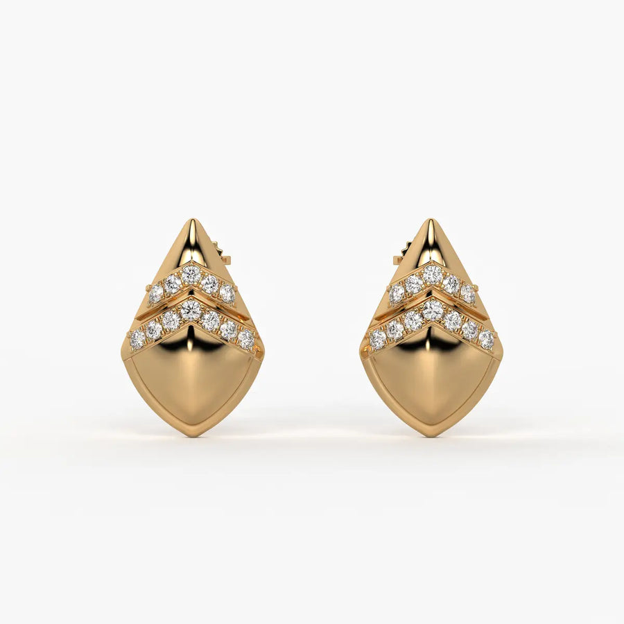 Chevron Spark Studs Earrings