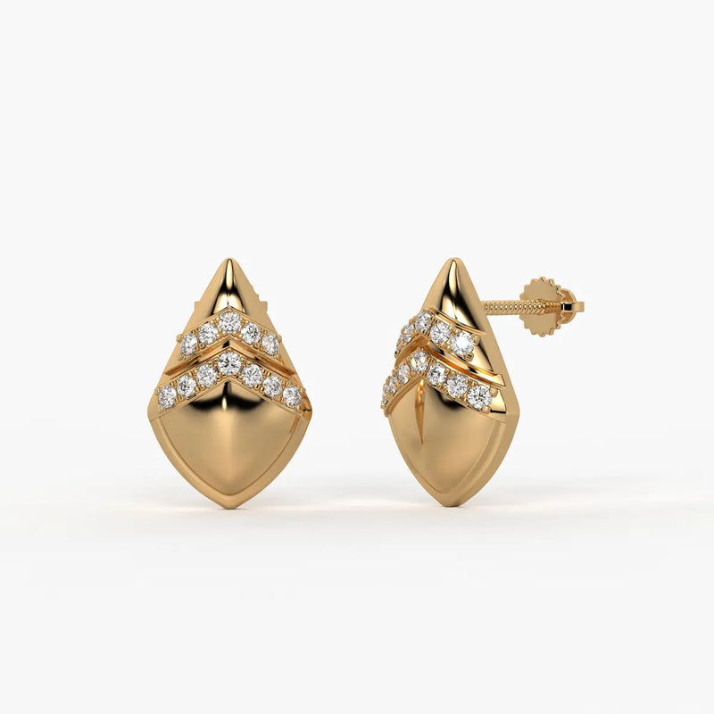 Chevron Spark Studs Earrings