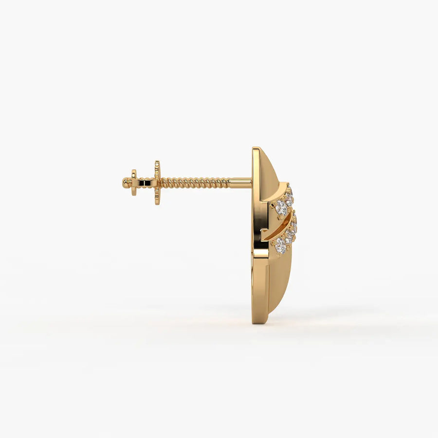 Chevron Spark Studs Earrings