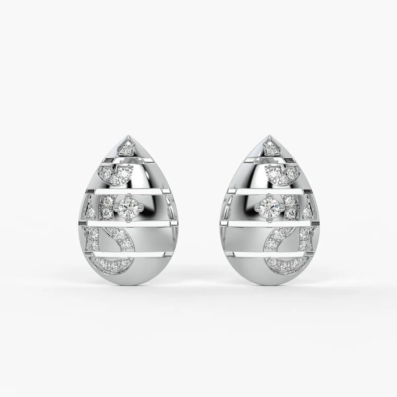 Teardrop Artistry Studs Earrings