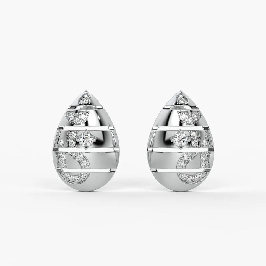 Teardrop Artistry Studs Earrings
