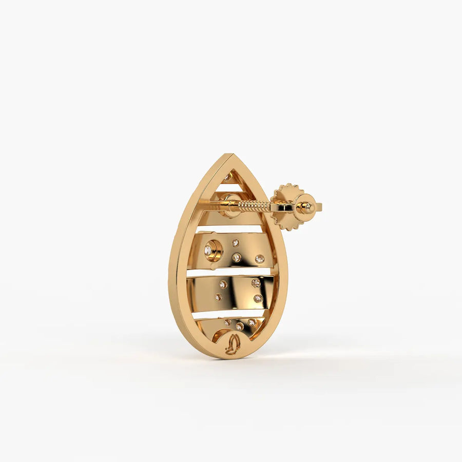 Teardrop Artistry Studs Earrings